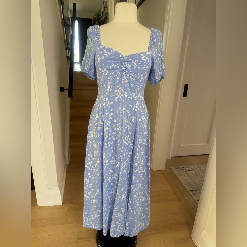 NWOT Los Angeles Atelier & Other Stories Light Blue Floral Maxi Dress EUR 38 - Picture 3 of 9